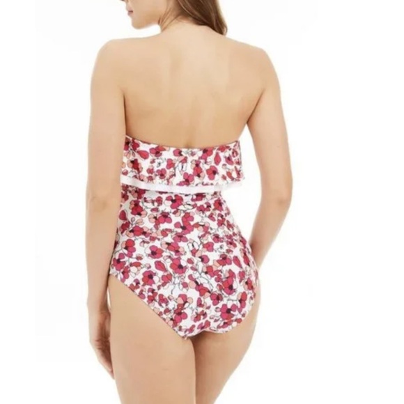 NEW Tommy Hilfiger floral ruffle front swimsuit womens 14 one piece - Picture 2 of 6